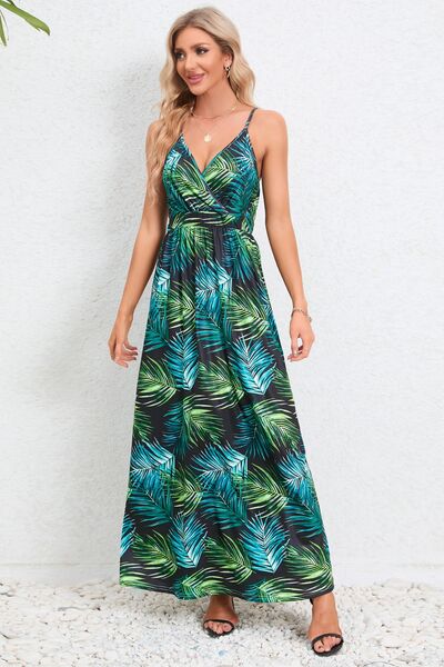 Printed Surplice Maxi Cami Dress - Charming Charlie