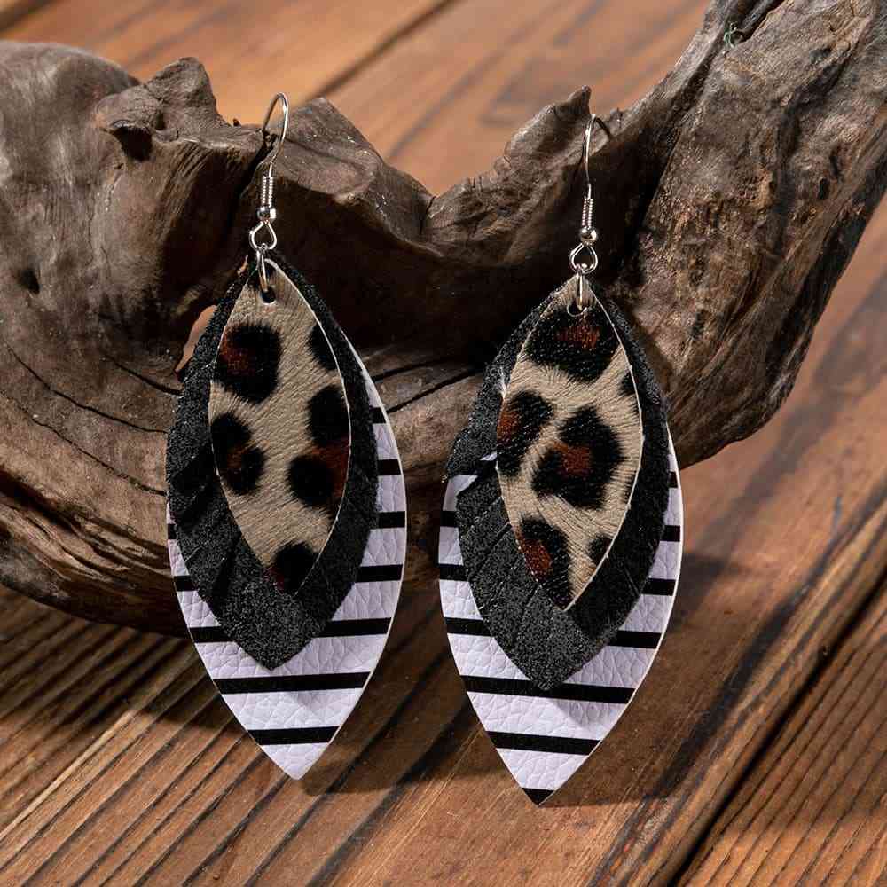 PU Leather Drop Earrings - Charming Charlie
