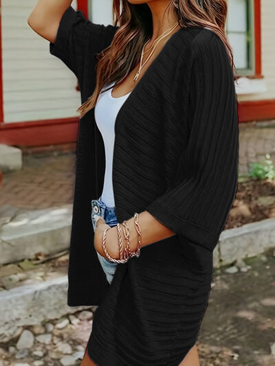 Striped Open Front Knit Cardigan - Charming Charlie