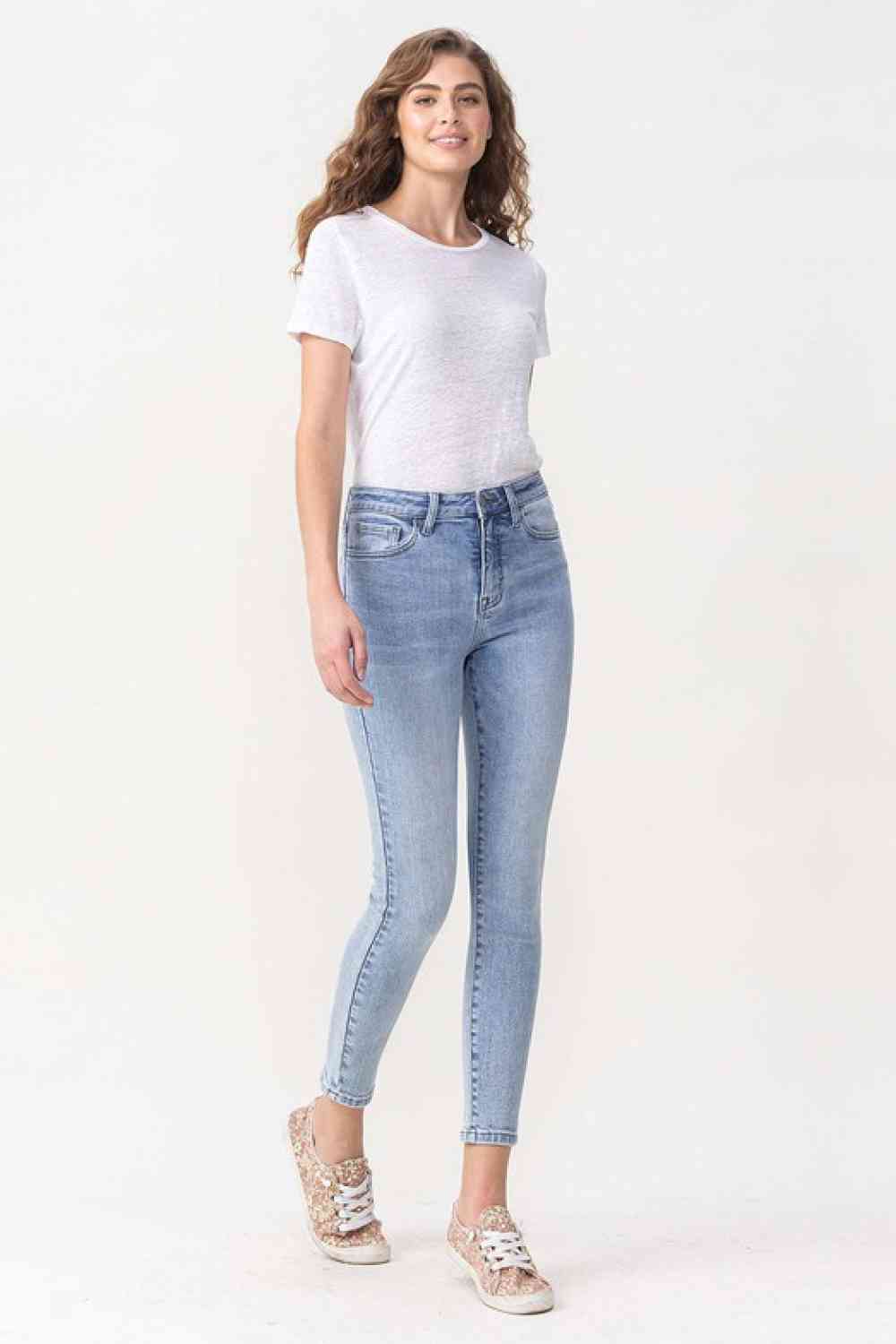 Lovervet Full Size Talia High Rise Crop Skinny Jeans - Charming Charlie