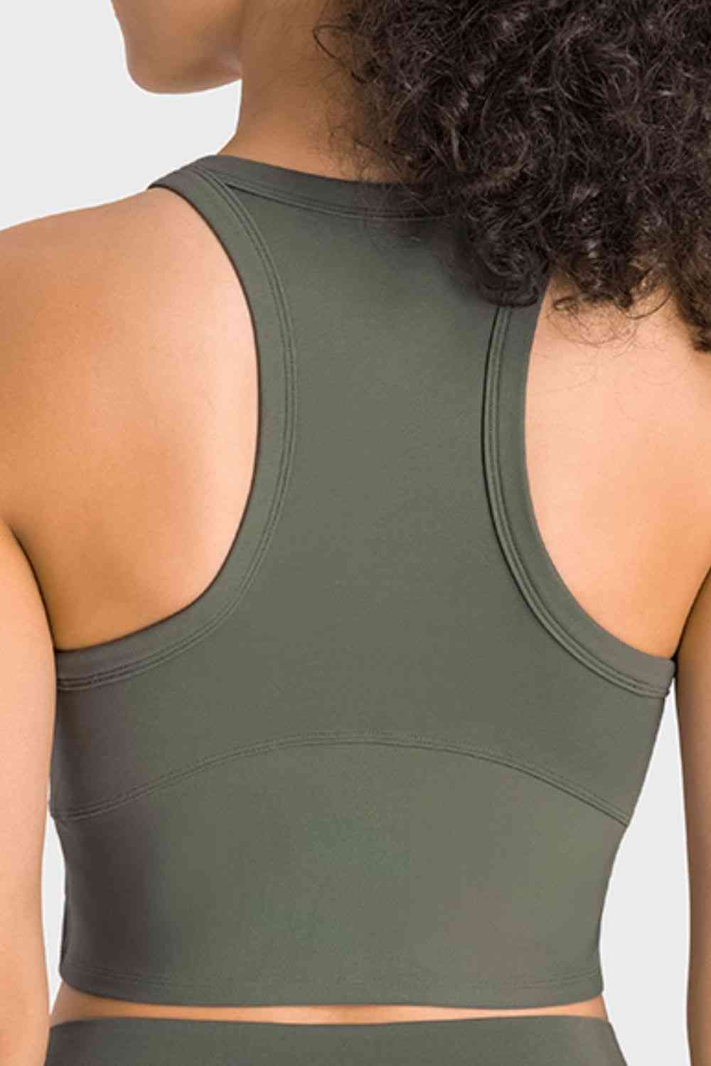 Racerback Cropped Sports Tank - Charming Charlie