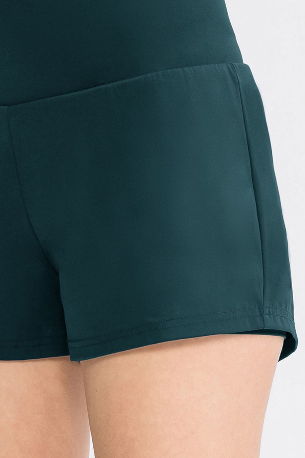 Wide Waistband Sports Shorts with Pockets - Charming Charlie