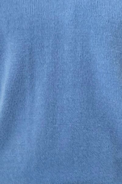 V-Neck Ruffle Trim Long Sleeve Sweater - Charming Charlie