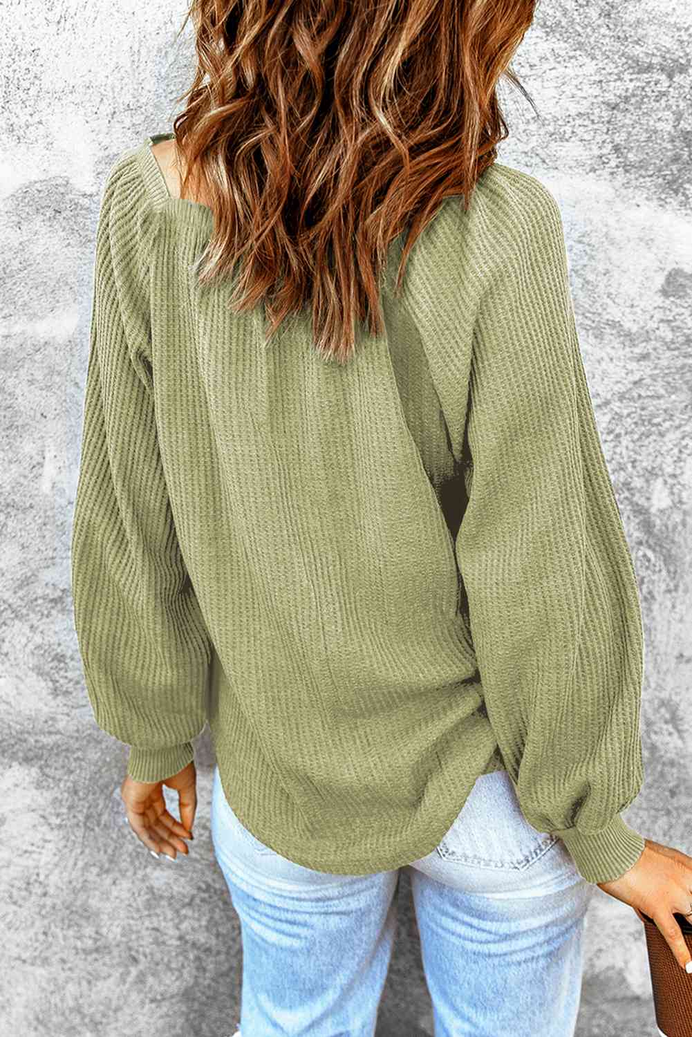 Square Neck Waffle-Knit Top - Charming Charlie