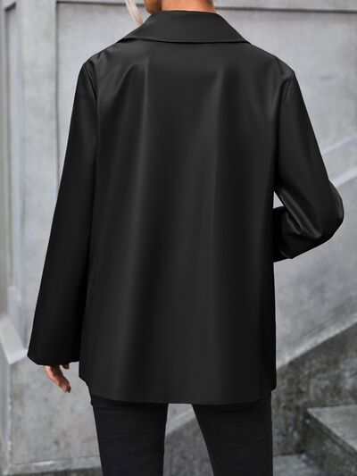 Pocketed Button Up Collared Neck Blazer - Charming Charlie