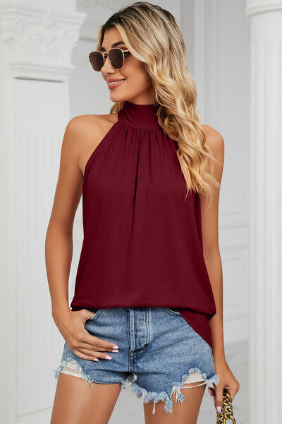 Tied Grecian Neck Tank - Charming Charlie