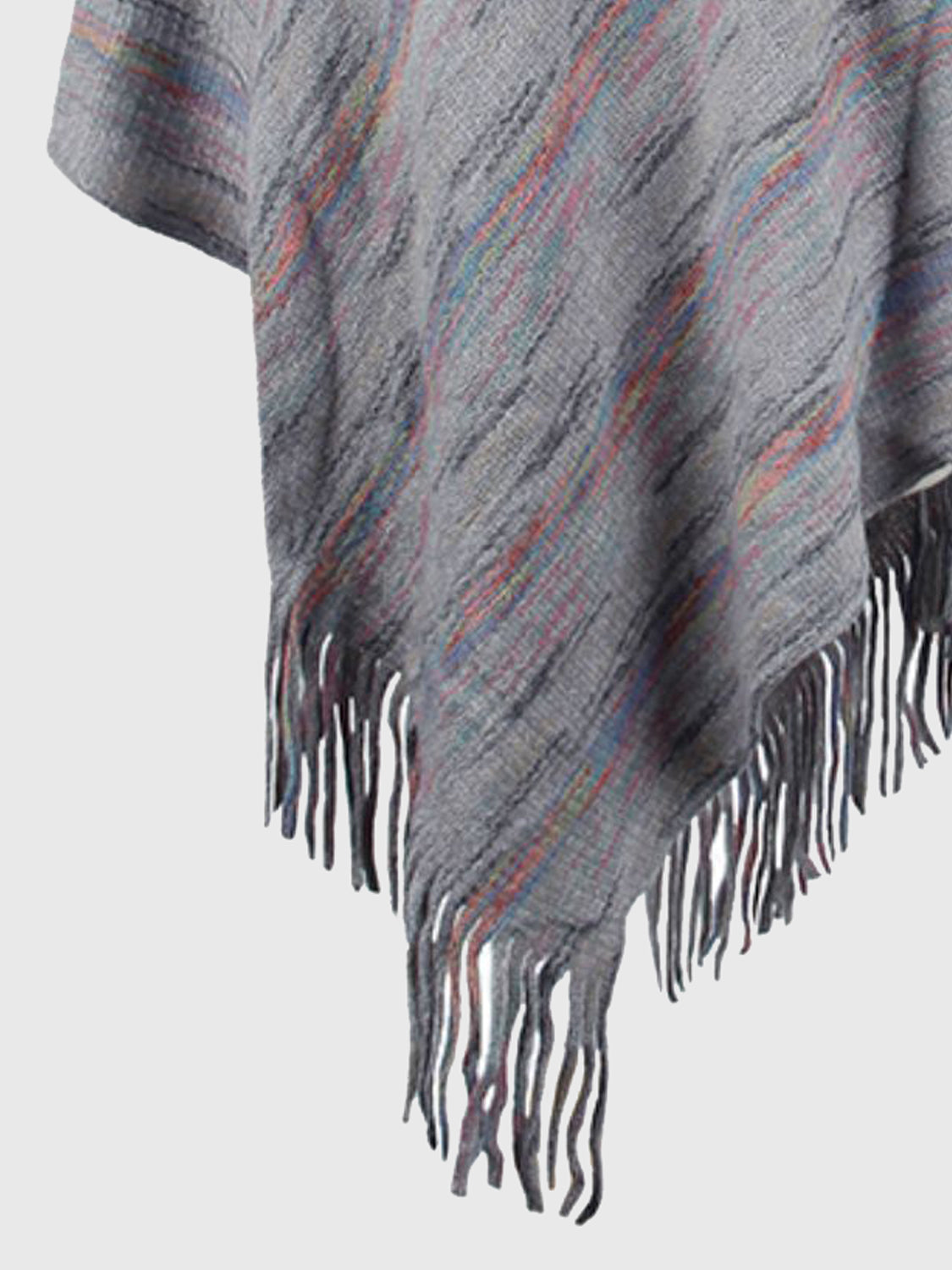 Fringe Hem Hooded Poncho - Charming Charlie