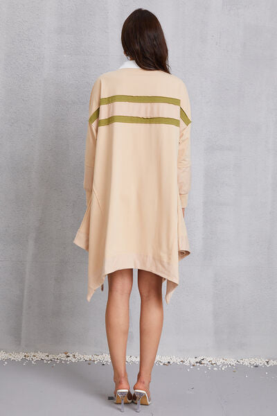 Half Button Handkerchief Hem Dress - Charming Charlie