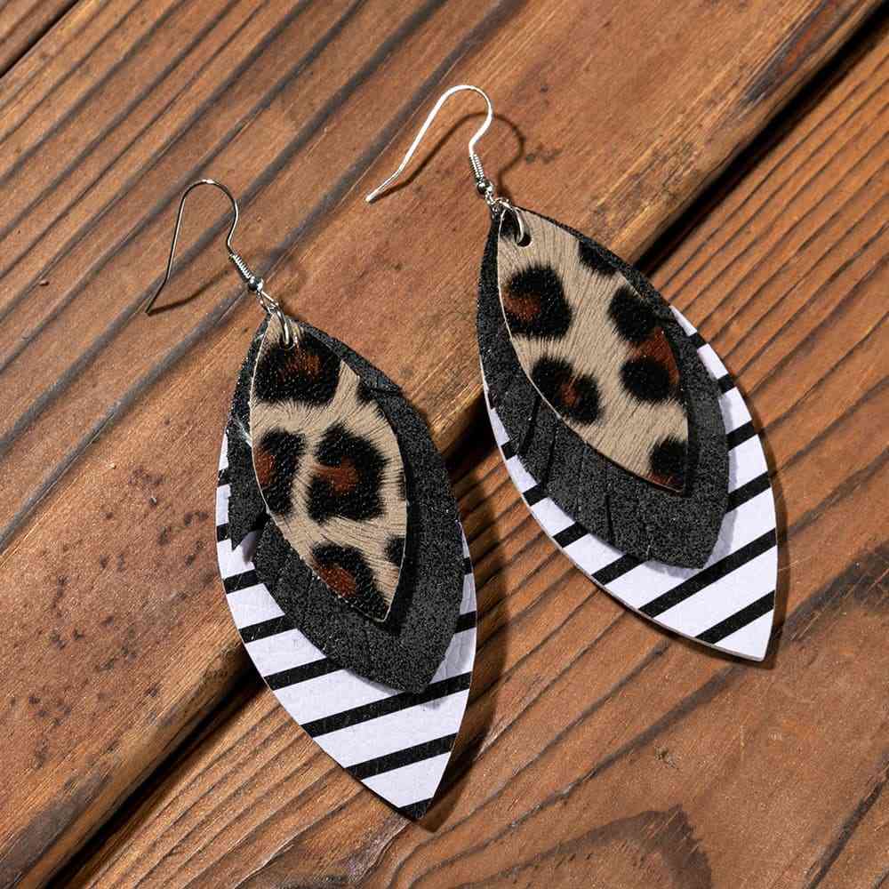 PU Leather Drop Earrings - Charming Charlie