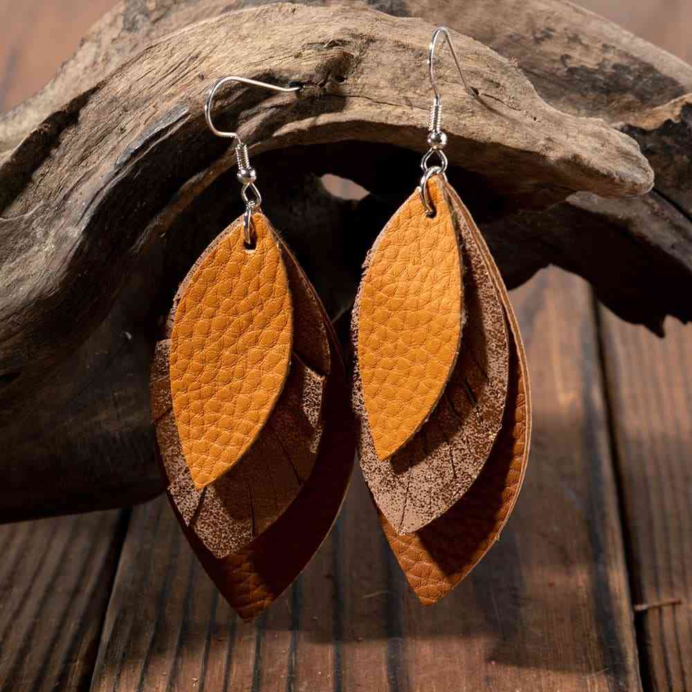 PU Leather Drop Earrings - Charming Charlie