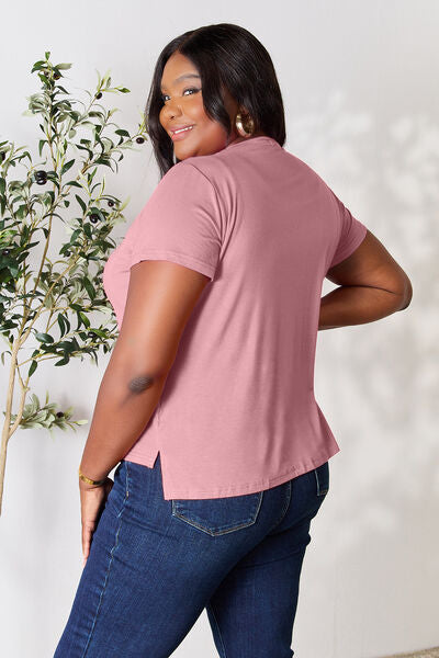 Basic Bae Full Size Round Neck Short Sleeve T-Shirt - Charming Charlie