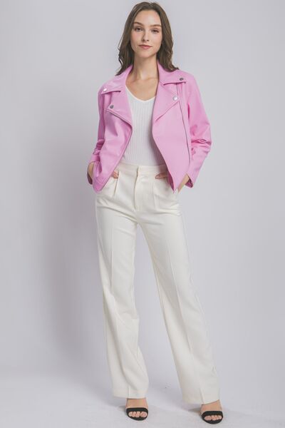 LOVE TREE Collared Neck Zip Up Jacket - Charming Charlie