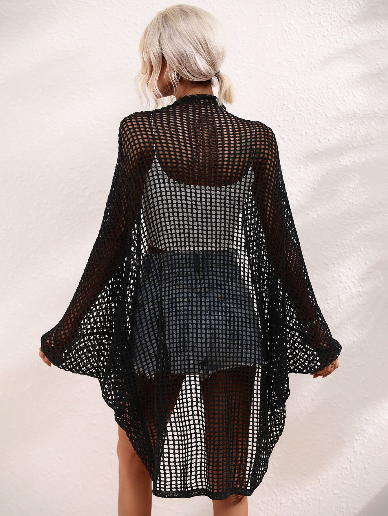 Openwork Open Front Longline Cover Up - Charming Charlie