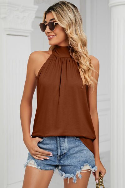 Tied Grecian Neck Tank - Charming Charlie