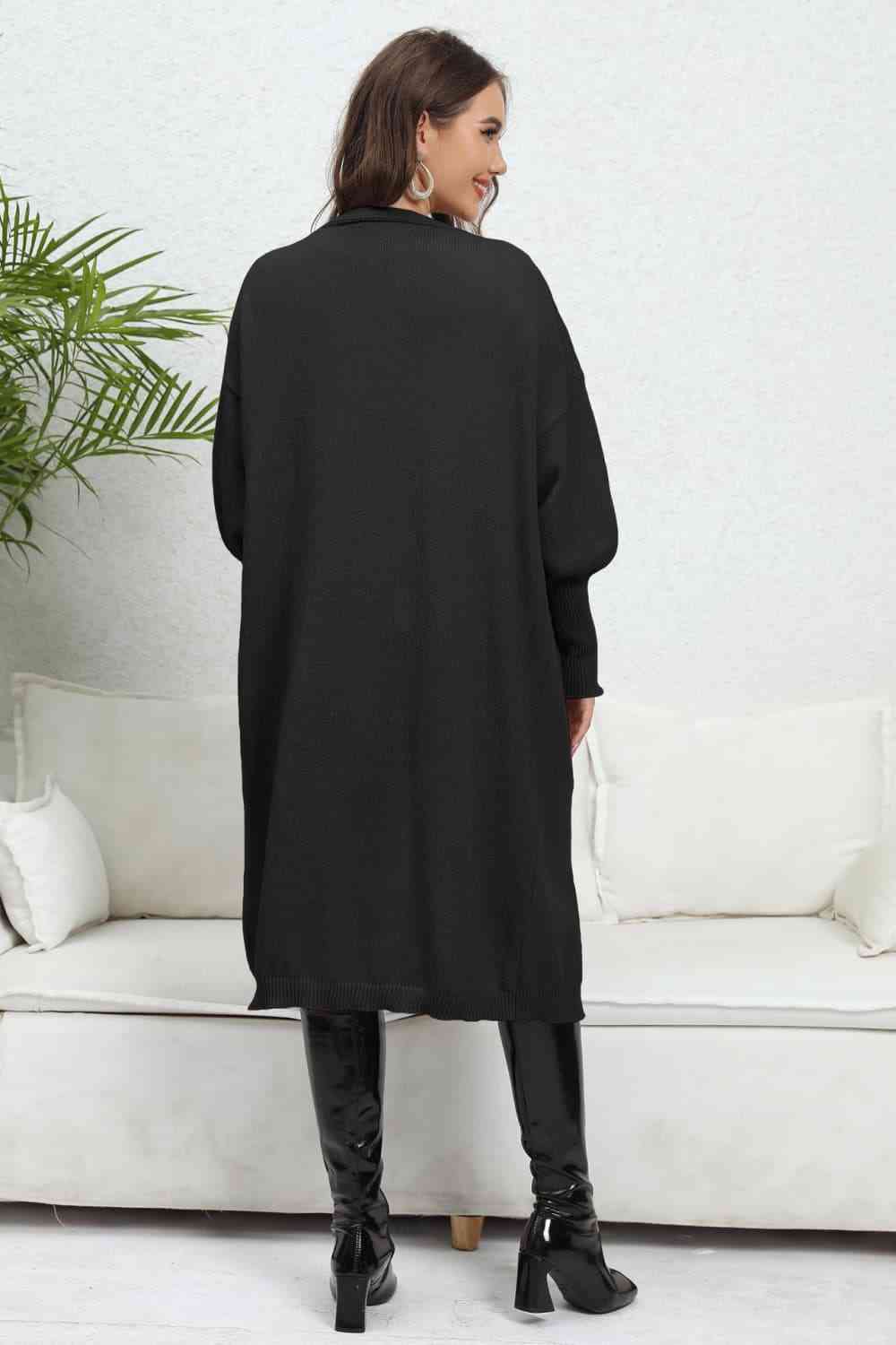 Open Front Dropped Shoulder Cardigan - Charming Charlie