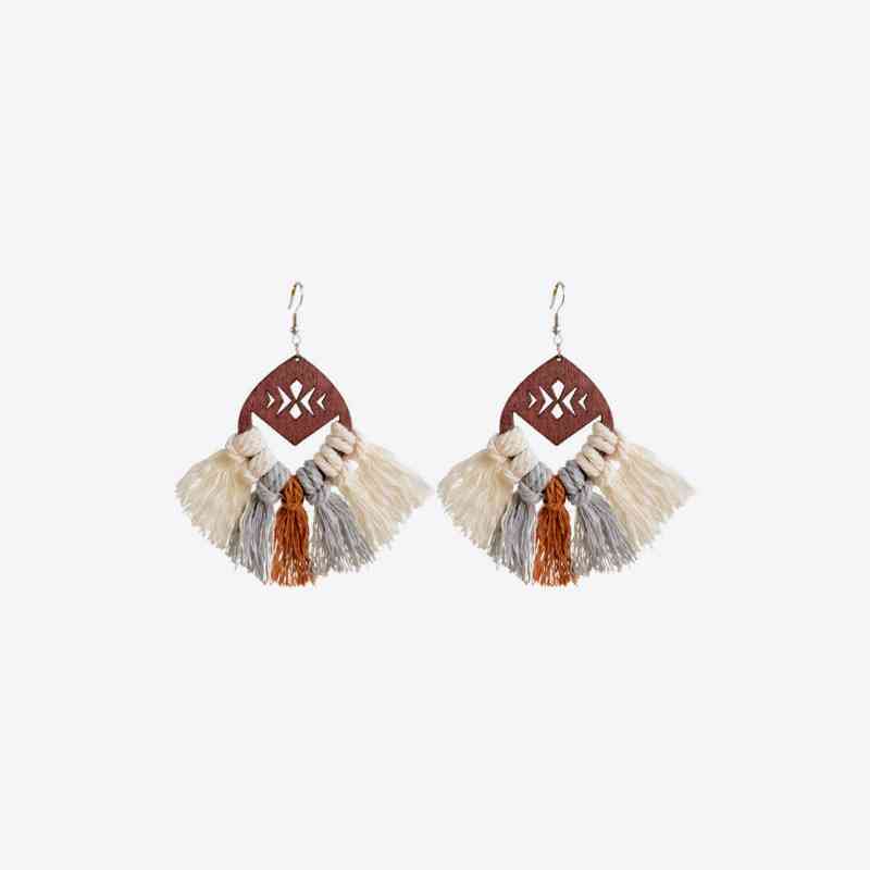 Tassel Detail Drop Earrings - Charming Charlie