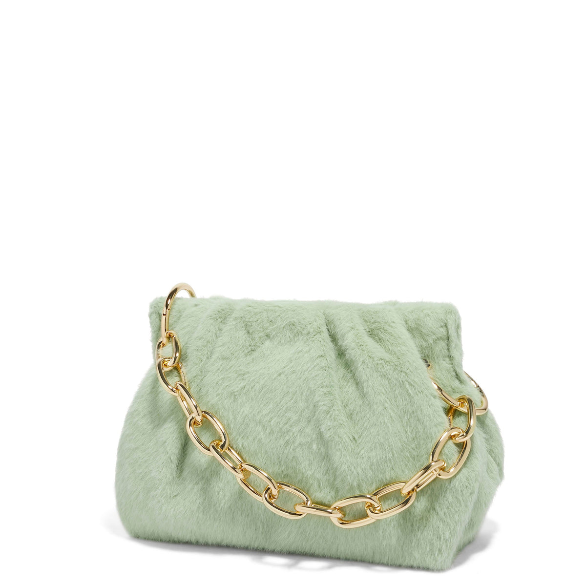 Bottega Veneta The Chain Pouch Bag in Racing Green & Gold