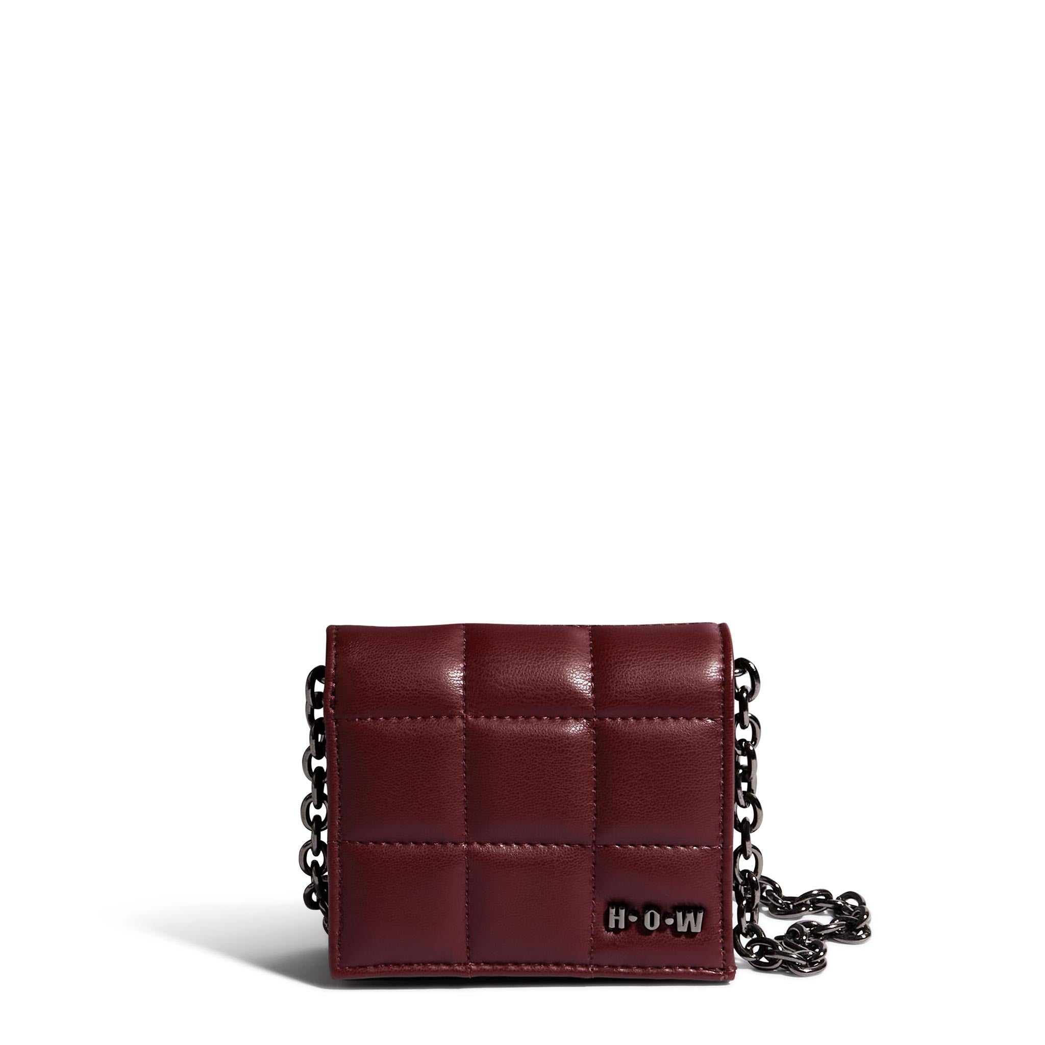 H.O.W. WE SHOP Wallet Crossbody Burgundy