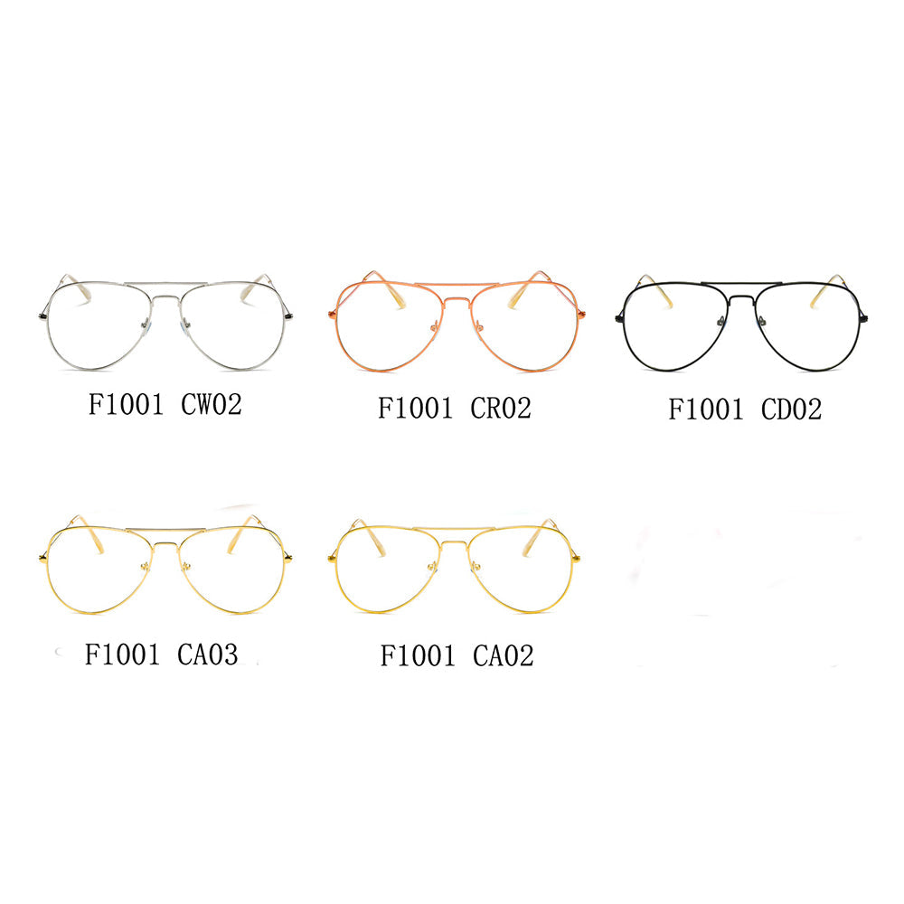ENID | F1001 - Trendy Aviator Clear Glasses Lens Sun Glasses - Cramilo Eyewear - Stylish Trendy Affordable Sunglasses Clear Glasses Eye Wear Fashion