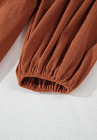 Corduroy Quarter Snap Three-Quarter Sleeve Dress - Charming Charlie