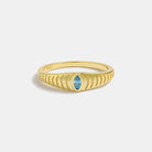 925 Sterling Silver Inlaid Zircon Ring - Charming Charlie