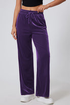 Drawstring Elastic Waist Straight Leg Pants - Charming Charlie