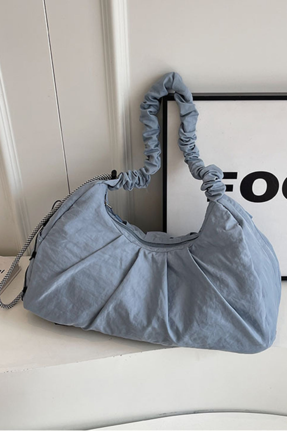 Drawstring Strap Ruched Crossbody Bag – Charming Charlie