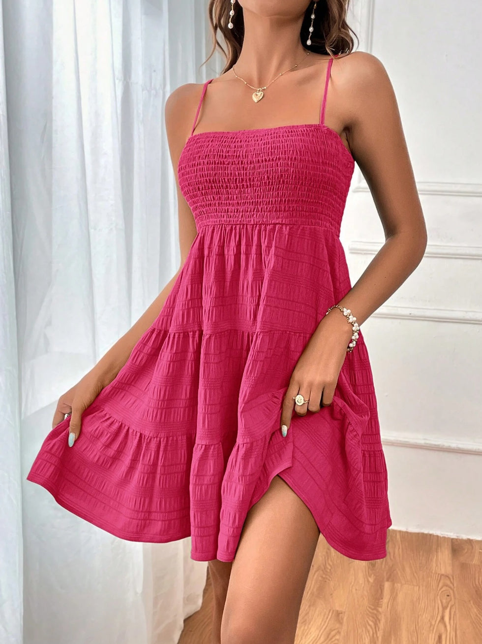 Camille - Tiered Sleeveless Mini Dress