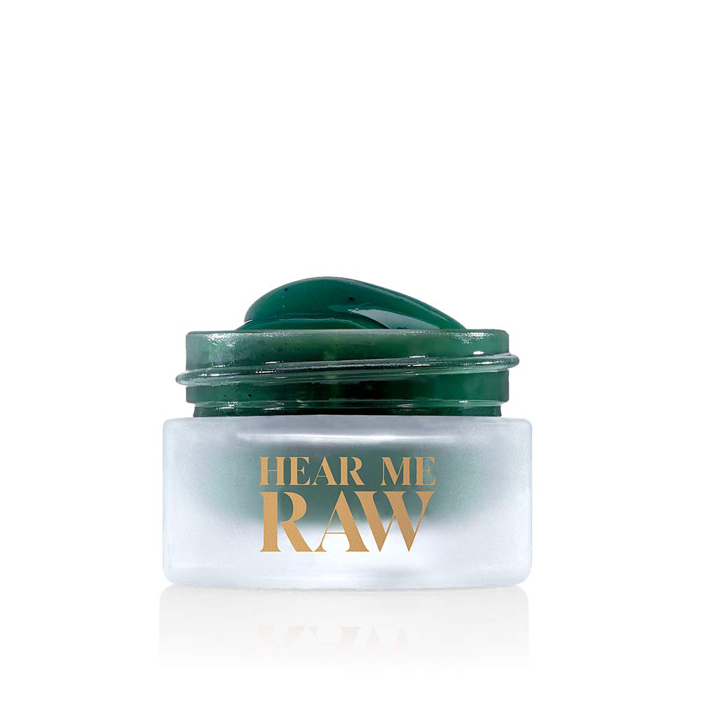 HEAR ME RAW The Brightener with CHLOROPHYLL+ | 10 Minute Plant-Based Rinse-Off Facial Mask for Firmer, Brighter, and Younger-looking Skin | Reduces Fine Lines and Wrinkles | - Charming Charlie