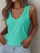 Solid Scoop Neck Tank - Charming Charlie