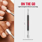Revlon Cuticle Pusher and Nail Cleaner, Dual Ended Nail Care Tool, Easy to Use, Stainless Steel (Pack of 1) - Charming Charlie