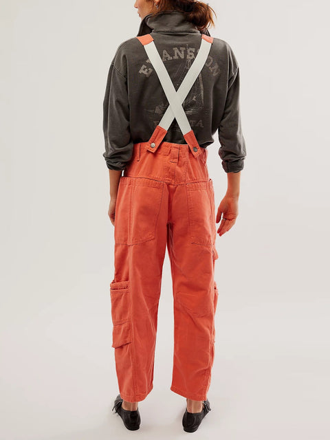 Pocketed Spaghetti Strap Overalls