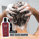 American Crew Men's Shampoo, Daily Silver, Removes Brassy Tones, Naturally Derived, Vegan Formula, 8.4 Fl Oz - Charming Charlie