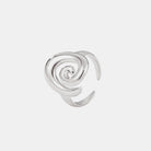 Titanium Steel Spiral Shape Ring - Charming Charlie