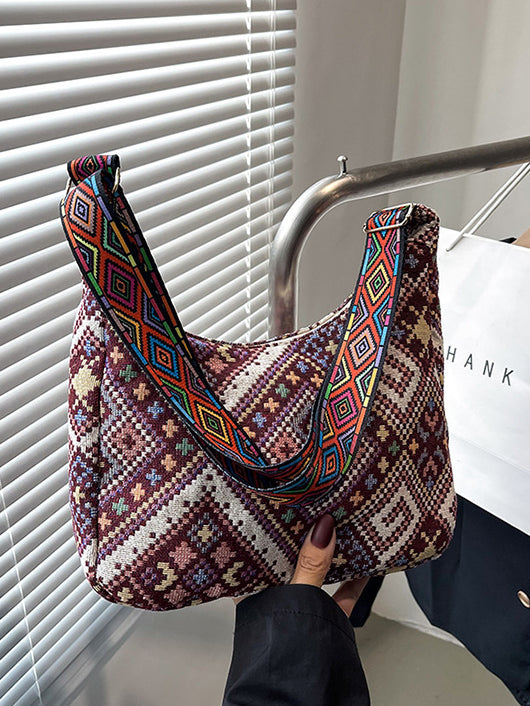 Geometric Adjustable Strap Crossbody Bag - Charming Charlie