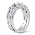 Sterling Silver Oval-cut 3pc Stackable CZ Ring Set - Charming Charlie