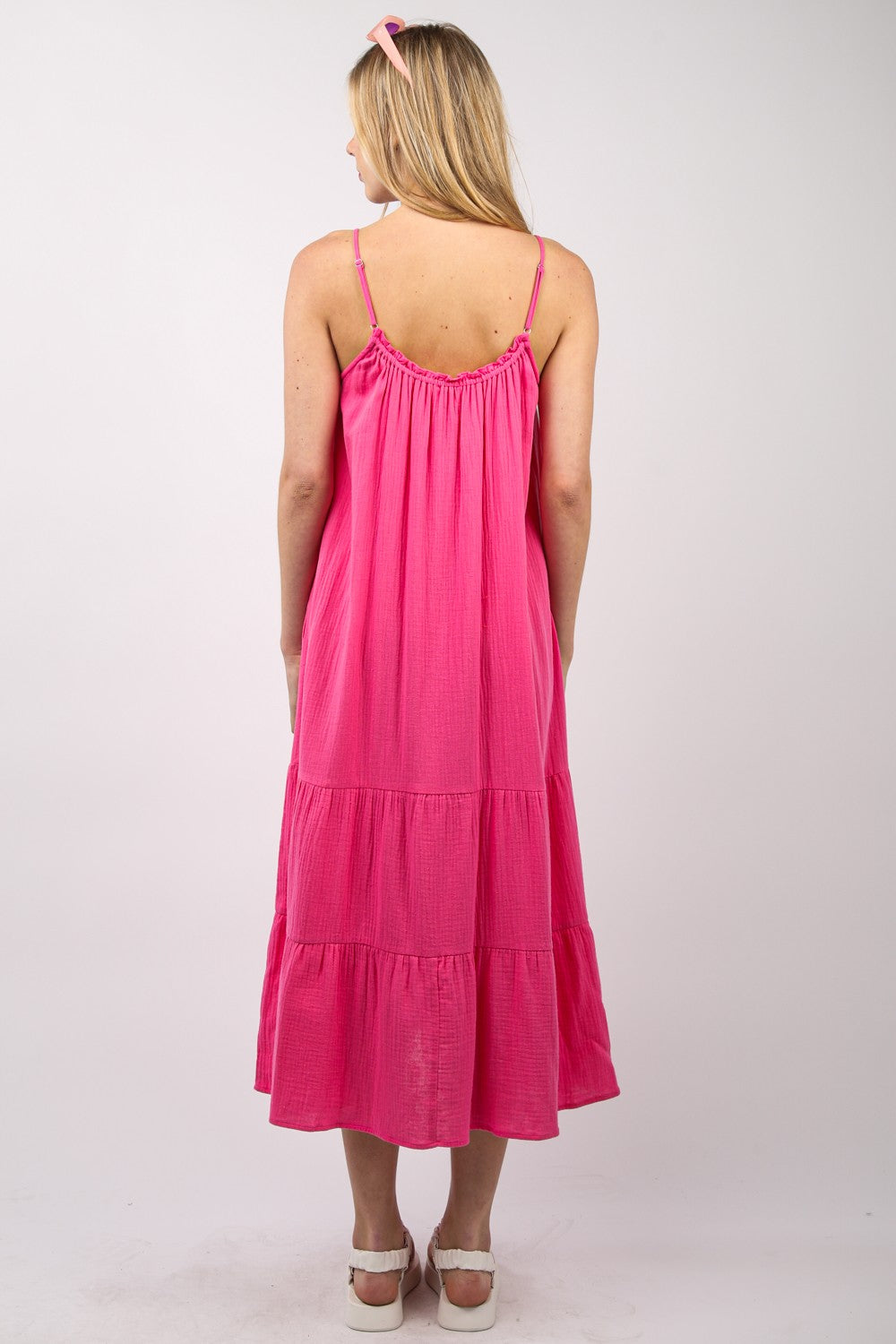 VERY J Ruffled A-Line Midi Cami Dress - Charming Charlie