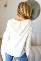 Feeling It Kelly Green Clover Cut Out Terry Hoodie - Charming Charlie