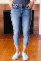 Judy Blue Medium Wash Mid Rise Skinny Capri - Charming Charlie