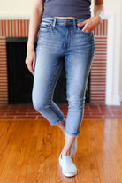 Judy Blue Medium Wash Mid Rise Skinny Capri - Charming Charlie