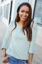 Dazzle in Grey Animal Print Ruched Sleeve Round Neck Top - Charming Charlie