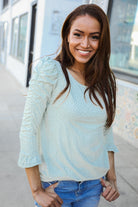 Dazzle in Grey Animal Print Ruched Sleeve Round Neck Top - Charming Charlie