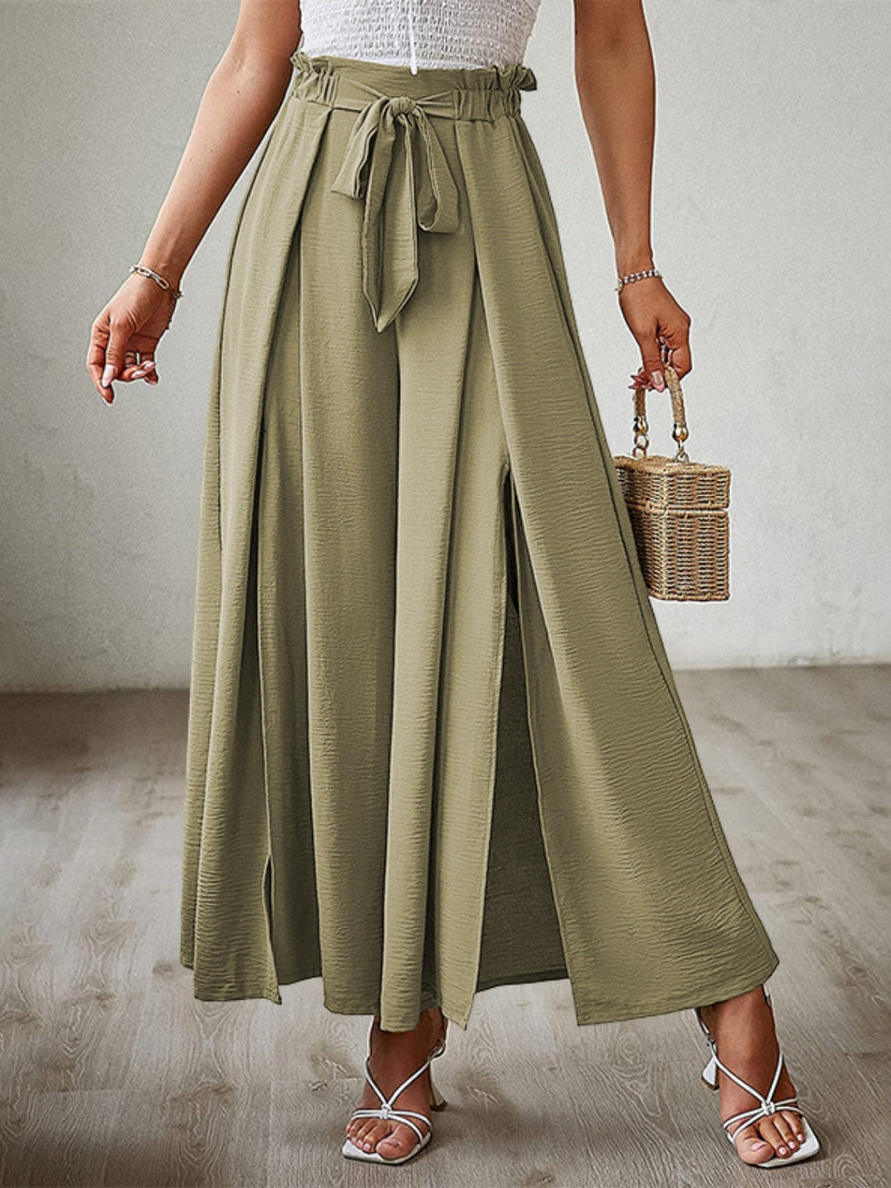 Slit Wide Leg Pants