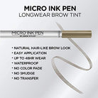 L'Oreal Paris Brow Stylist Micro Ink Pen by Brow Stylist, Up to 48HR Wear - Charming Charlie