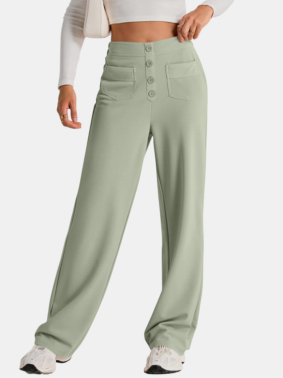 High Waist Wide Leg Pants - Charming Charlie