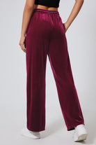 Drawstring Elastic Waist Straight Leg Pants - Charming Charlie