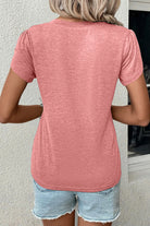 V-Neck Petal Sleeve T-Shirt - Charming Charlie