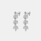 925 Sterling Silver Moissanite Leaf Earrings - Charming Charlie
