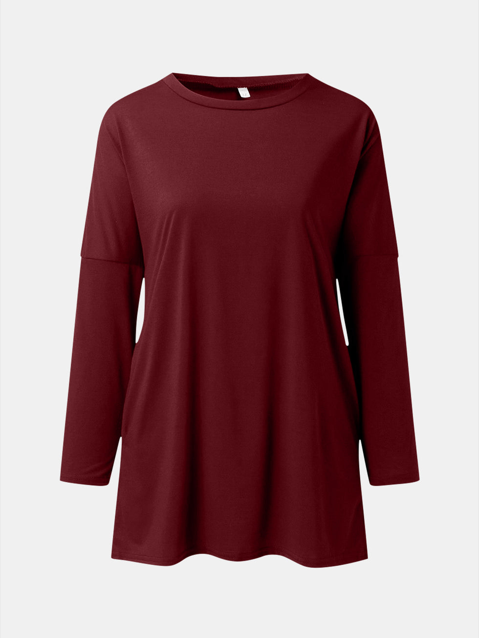 Full Size Cutout Round Neck Long Sleeve T-Shirt