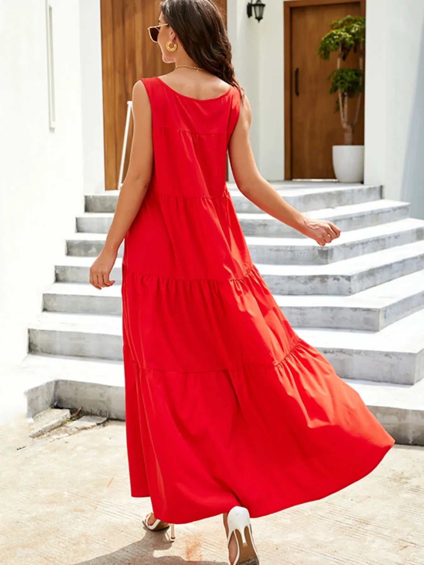 Sleeveless Tiered Maxi Tank Dress Charming Charlie Sleeveless Tiered Maxi Tank Dress Charming Charlie